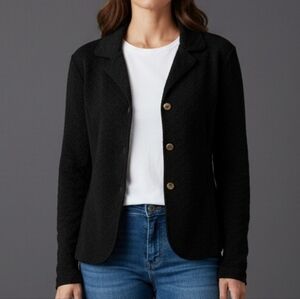 softwear BY MARK SINGER Chalk Stripe Button Down Academia Shacket
